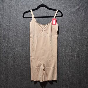 Spanx Full Bodysuit Mid Thigh Control Shaper Sculpt  SS1715 Soft Nude Sz XL